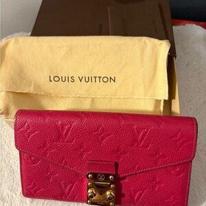 Louis Vuitton Red Empriente Leather Wallet 2018 Full Inclusion